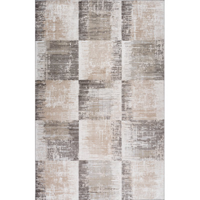 Tapis rectangulaire Kennily avec envers antidérapant