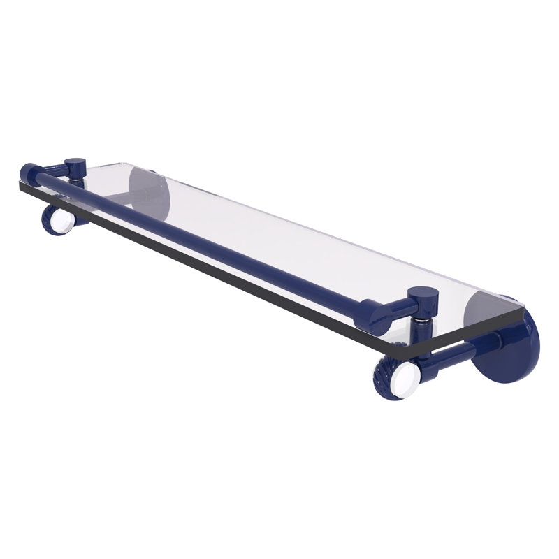 Tablette flottante Clearview, H 3,75 po x l 22 po x P 5,65 po, Bleu méditerranéen