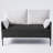 52" W Contemporary Color-Blocked Upholstered Loveseat-1073822113