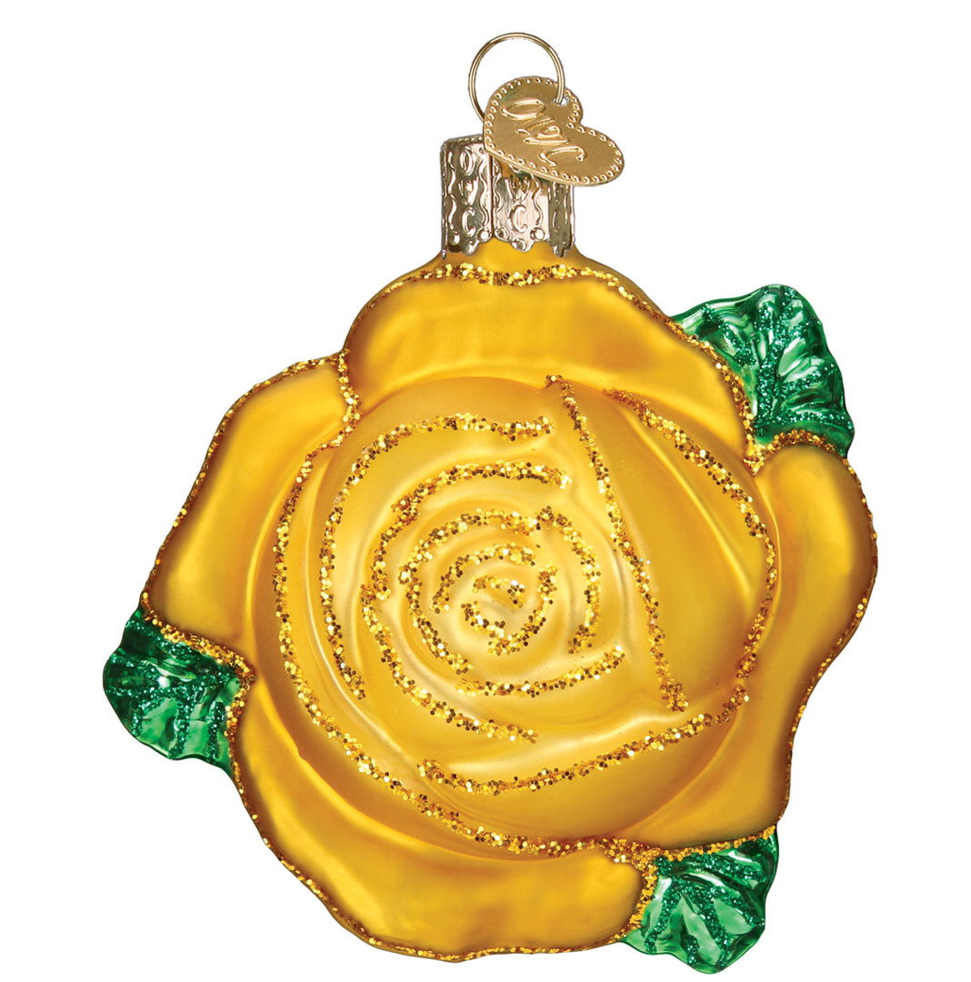 Yellow Rose Ornament Old World Christmas
