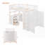 Lit mezzanine simple avec rangement - aucun sommier nécessaire, robuste et amp; Spacieux-1441754968