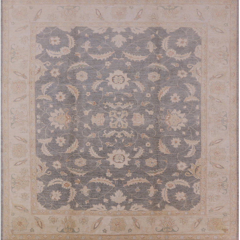 Tapis oriental bleu / beige Nis, Carré 4 pi
