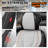 Touring Series Seat Covers Full Set With Airbag Compatible, Reserved Opening Holes For Headrest, Universal For Cars-120899471