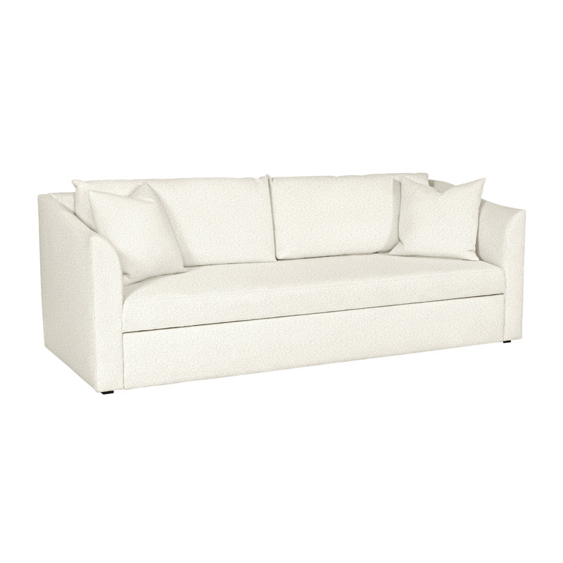 Canapé-lit à accoudoirs évasés 89,5 po Ease, 100% polyester perle Kenworth