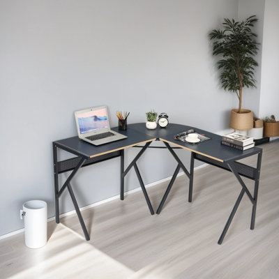 Alisson Modular L-Shaped Steel Computer Desk