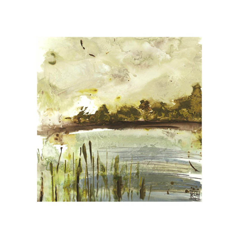 Elk Lake II - peinture, Extérieur, H 47 po x l 47 po x P 1,5 po