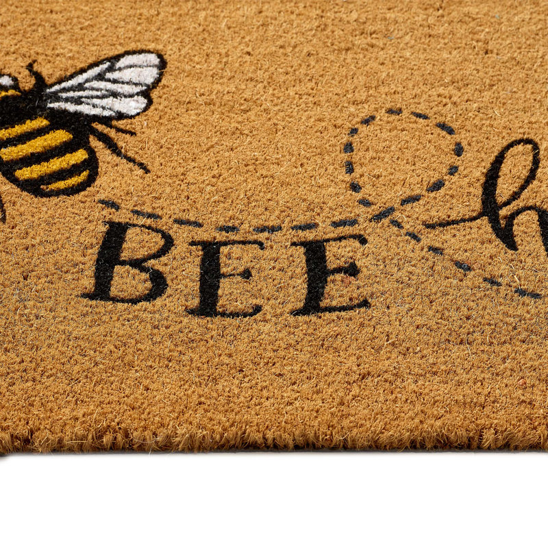 Indoor / Outdoor Coir Mat Bee Happy