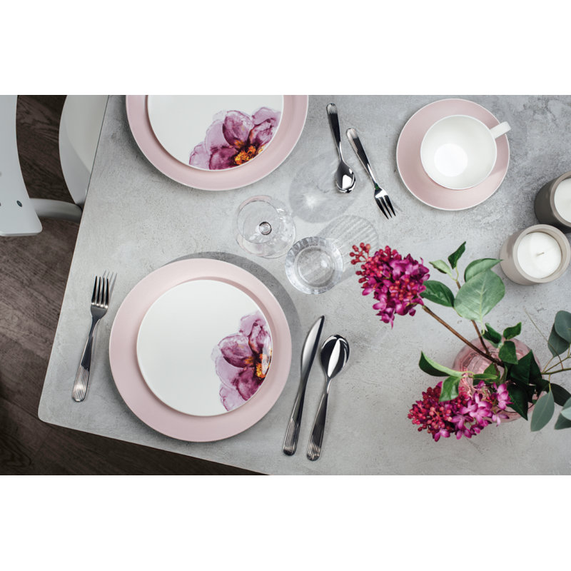 Blush Porcelain Round Dinner Plate, Microwave Safe