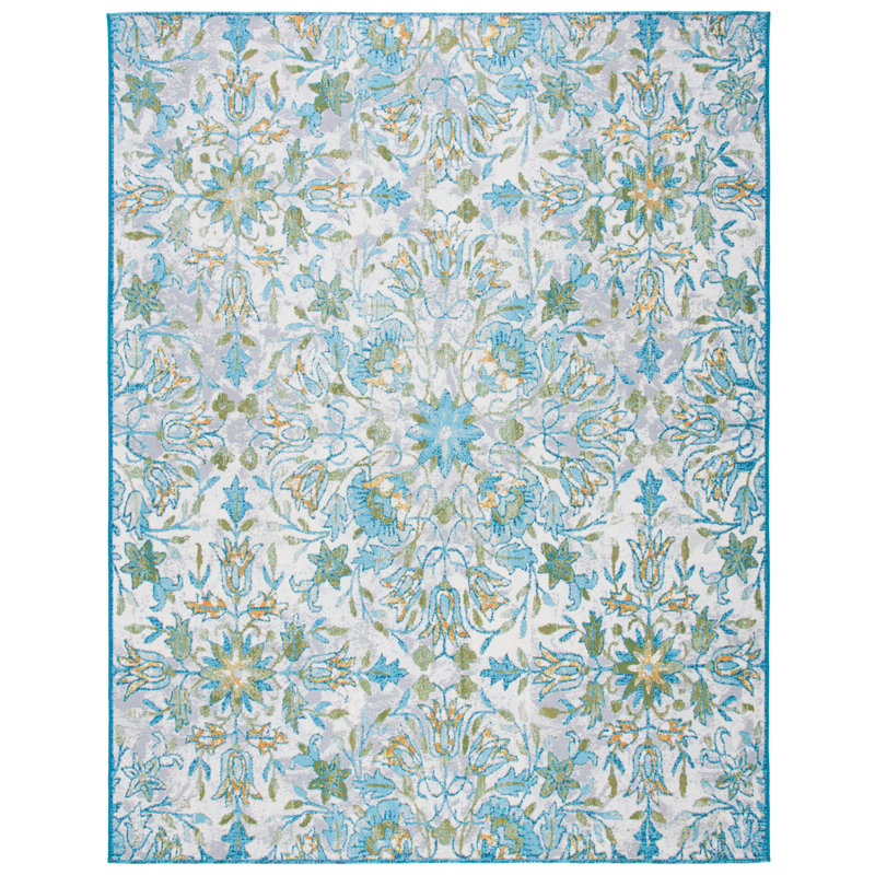 Tapis d'intérieur / extérieur à motif floral Barbados 500 Performance, Rectangle 4 pi x 6 pi