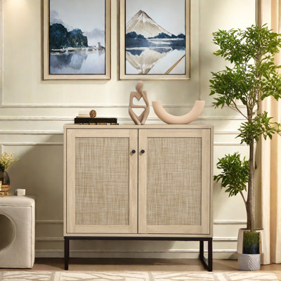 Rattan Buffet Cabinet With Storage Adjustable Shelf by Bay Isle Home