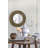 D29.5" Round Gold And Black Wooden Accent Mirror