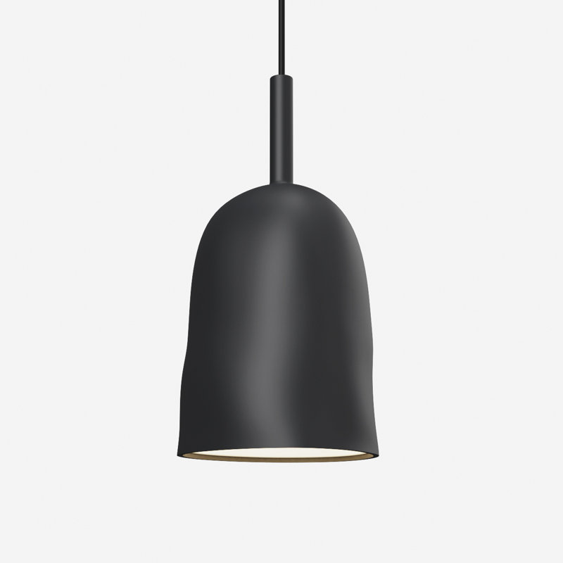 Vessel Pendant Light, 18" H x 14.5" W x 9" D, Black, Carbon