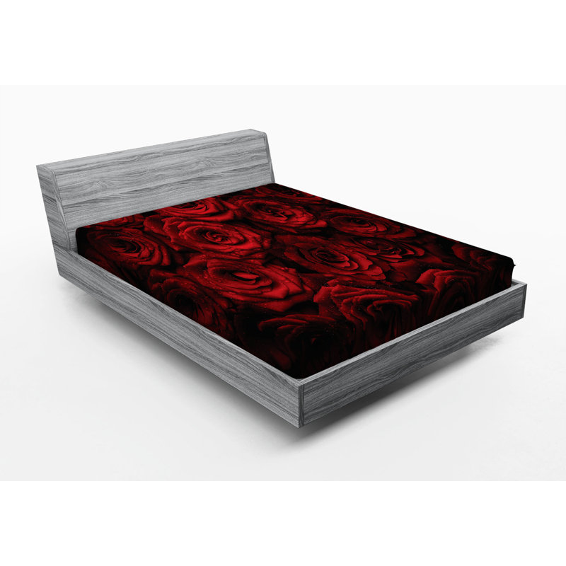 Microfiber Floral Fitted Sheet, Full Fitted Sheet