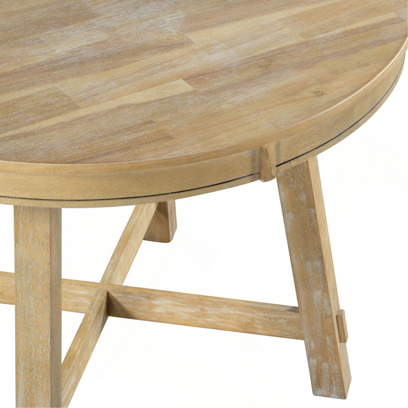 Table de salle à manger extensible Farmhouse, Bois naturel délavé