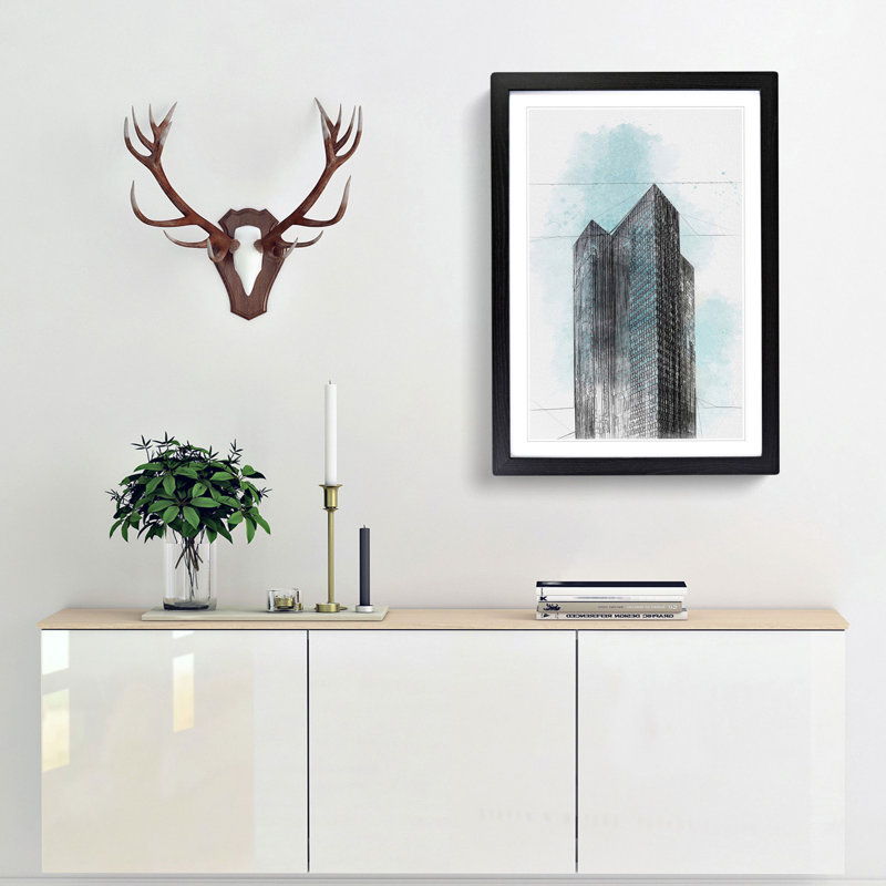 Sketching the Architecture Vol.44 - Framed Print, Black Framed, 87cm H x 62cm W x 2cm D