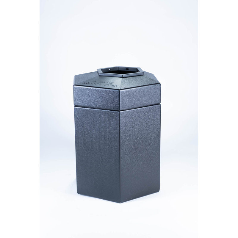 Poubelle 45 gallons PolyTec, Noir