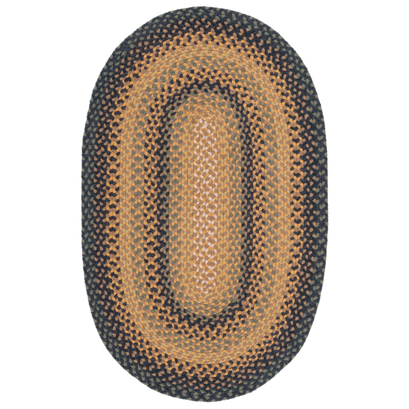 Jeanene Flat Weave 0.92 Cotton 0.08 Others Geometric Rug, Oval 4' x 6'