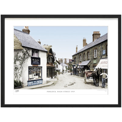 Porlock, High Street 1919 - Single Picture Frame Print