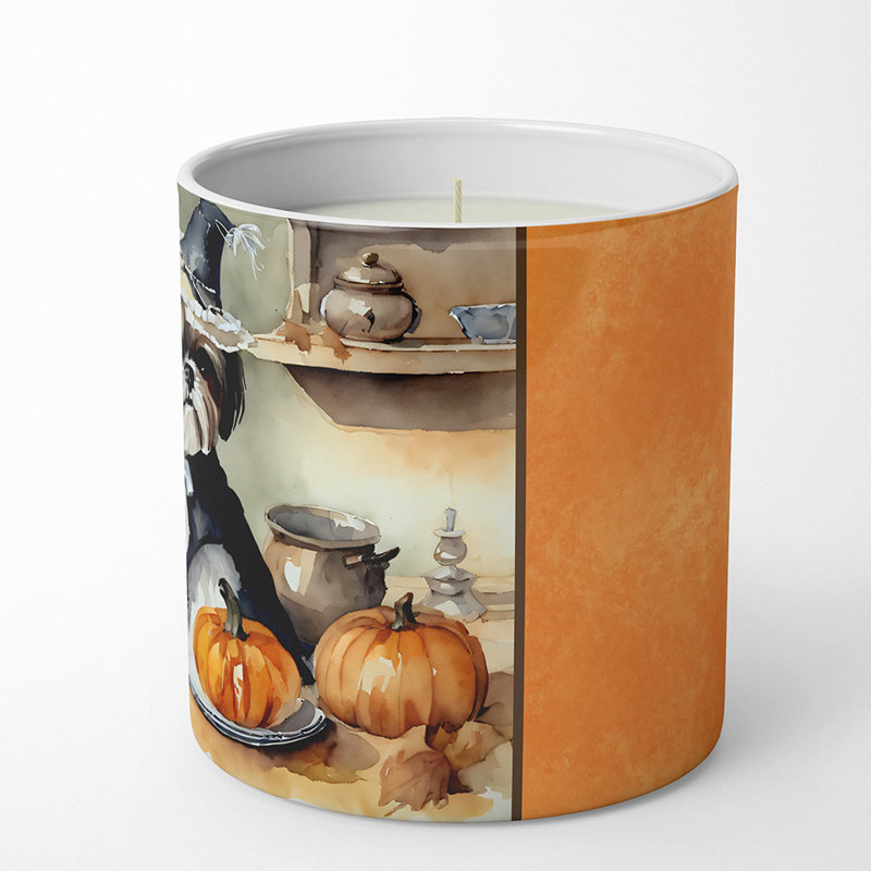Pumpkin Pie Scented Tumbler Candle with Ceramic Holder