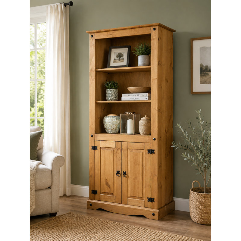 Castillon Bookcase Display Cabinet Corona Style, Natural