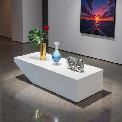 White Minimalist Retail Display Table