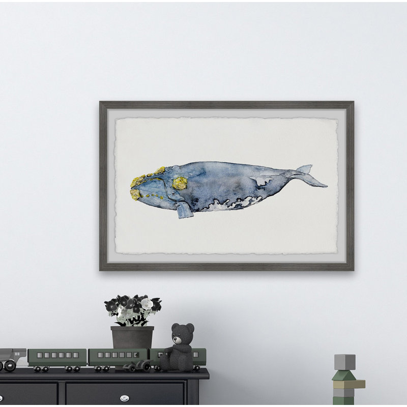 «Mossed Whale» par Maryville, reproduction encadrée, H 8 po x l 12 po x P 1,5 po