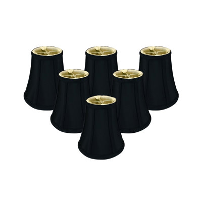 Royal Designs, Inc. BSO-704FC-6BLK / GL-6, abat-jour de base avec pince flamme, 3 po x 6 po x 6,25 po, noir, paquet de 6