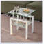 Tables de bout 2 pièces en verre trempé blanc transparent avec rangement à 2 couches, pour des espaces de vie modernes et compacts-338732800-338732806
