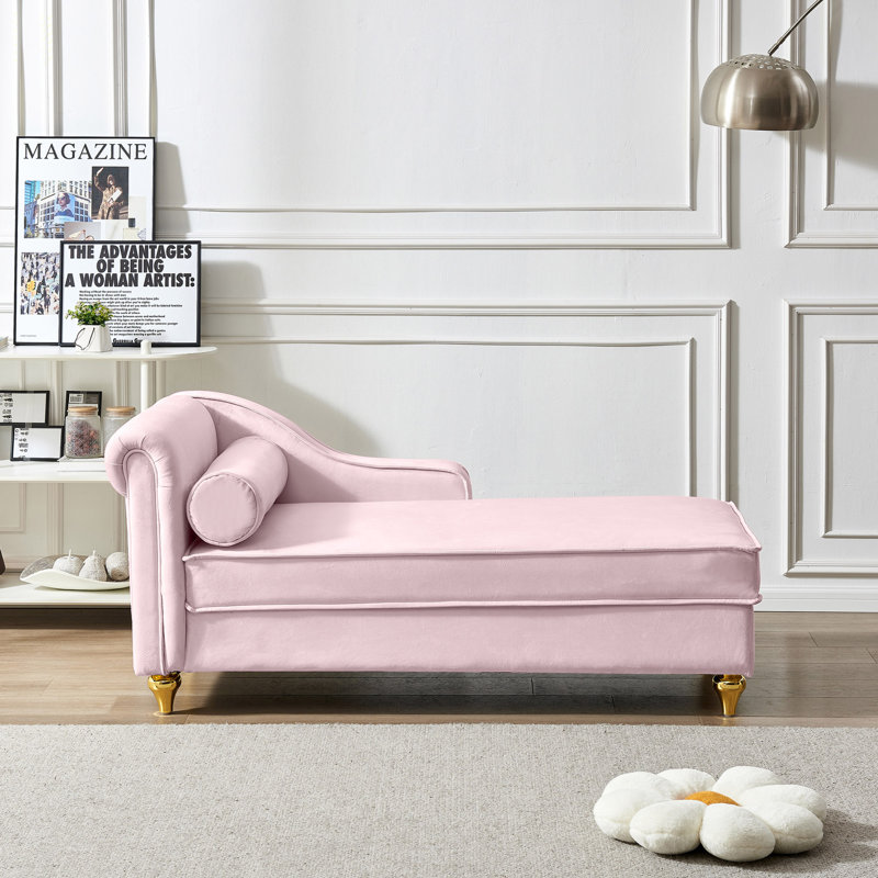 Chaise longue avec rangement Modern Upholstery, Rose