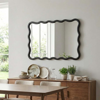 Miroir mural en bois massif Modern Modern