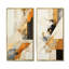 «Yellow Radiant Sunset Dream IV», ensemble de 2 reproductions d'art sur toile-322433690-322433668
