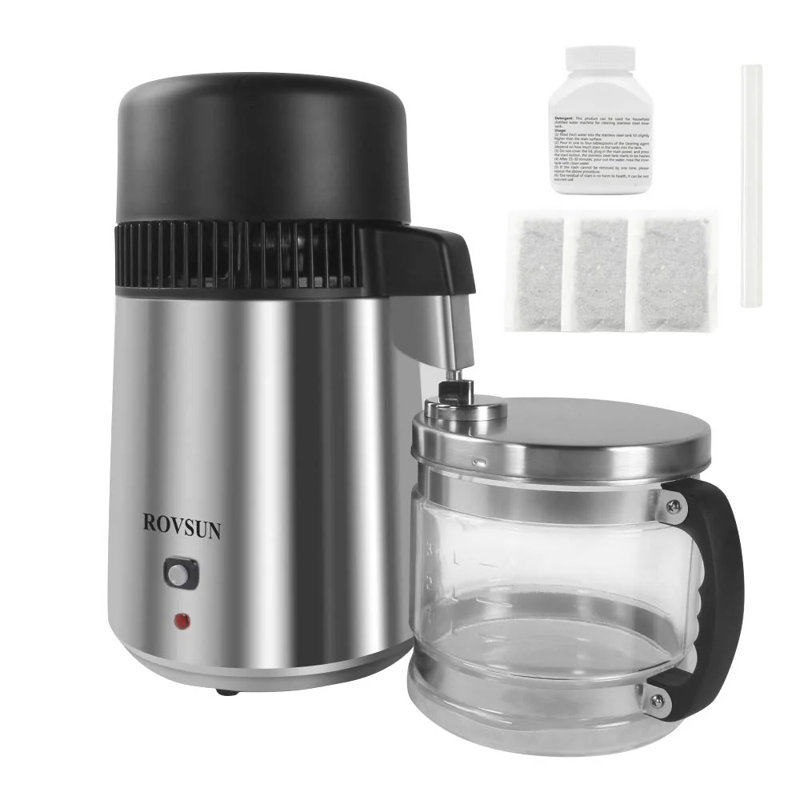 Comptoir distillateur 1,1 gallon 750 W 110 V argent