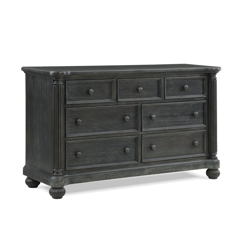 Brister 7 Drawer Dresser, Black