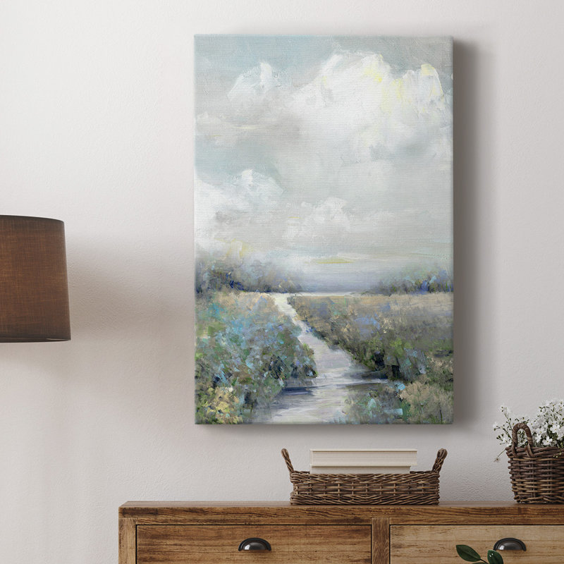 Péninsule - Peinture sur toile tendue, H 60 po x l 40 po x P 1 po