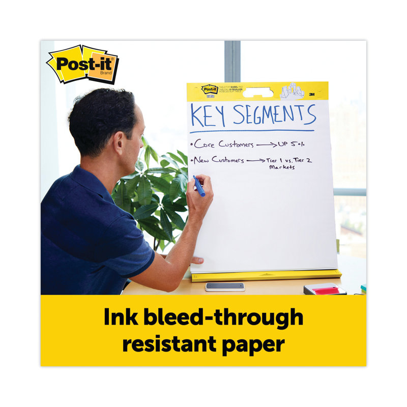 White Self-Stick Easel Pad with Dry Erase Board, 20 x 23 Inches