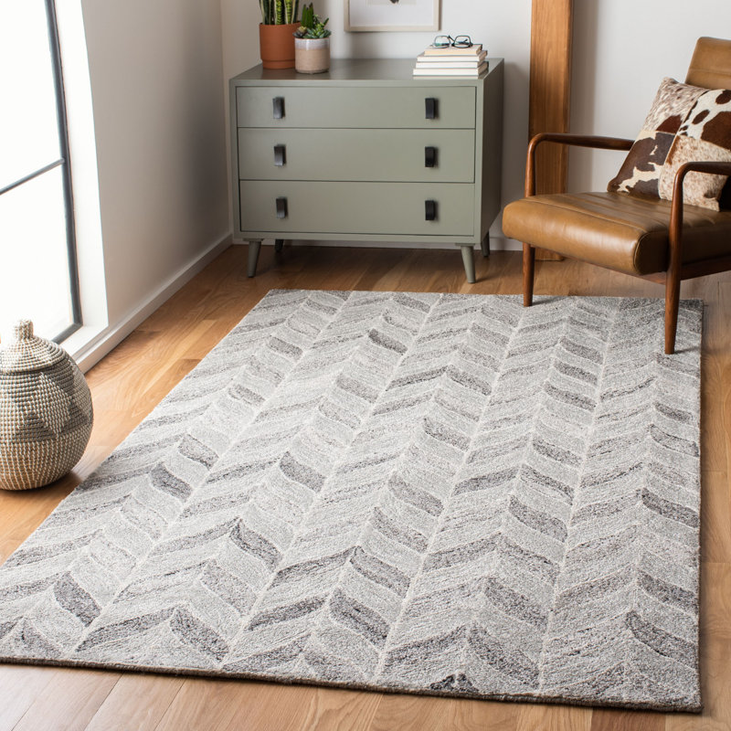 Nit Hand Tufted Performance Chevron Rug, Rectangle 5' x 8'