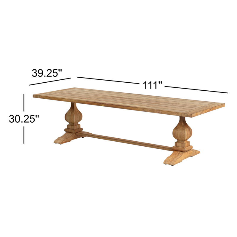 Novell Outdoor Dining Table-111"-Natural
