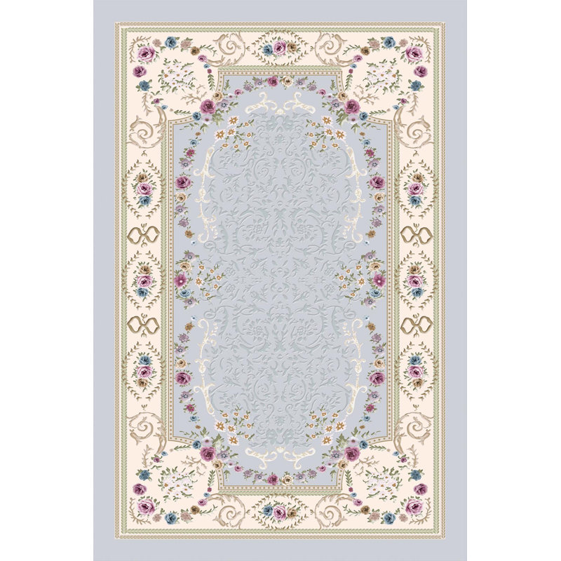 Premium Woven Area Rug, 5.9 x 9.2 Feet | 100% Polyester, 650 g/m² | Antibacterial, Non-Slip PVC Dot Underside, 0.3 in Pile Height | Machine Washable, 3D Digital Printing | Perfect for Living Room & Bedroom Decor