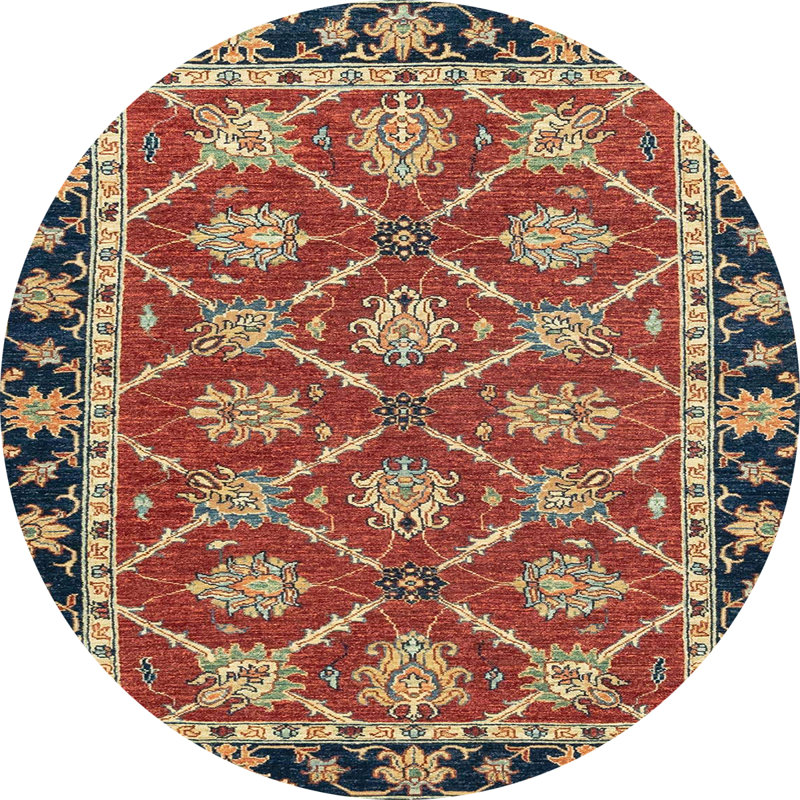 Abstract Indoor Rug, Round 4'