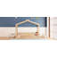 Structure de lit simple en bois avec clôture, pour enfants, adolescents, filles, garçons, naturel
