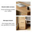 Bureau de direction en bois massif avec tiroirs Burlywood-1158660294-1158660296