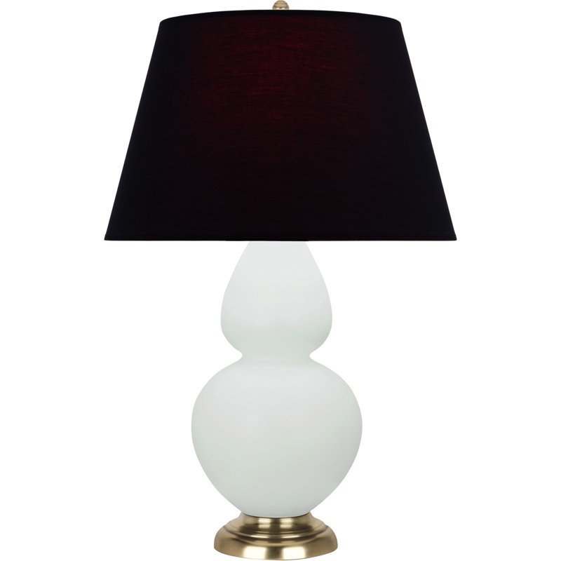 Double Gourd Table Lamp, Navy/Gray, Navy/Antique Silver