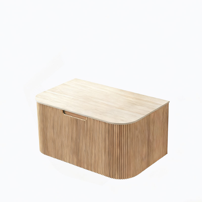 Armoire murale avec 1 tiroir, Bois naturel, 30"