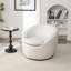 Fauteuil demi-tonneau moderne en tissu Teddy Boucle-319395407