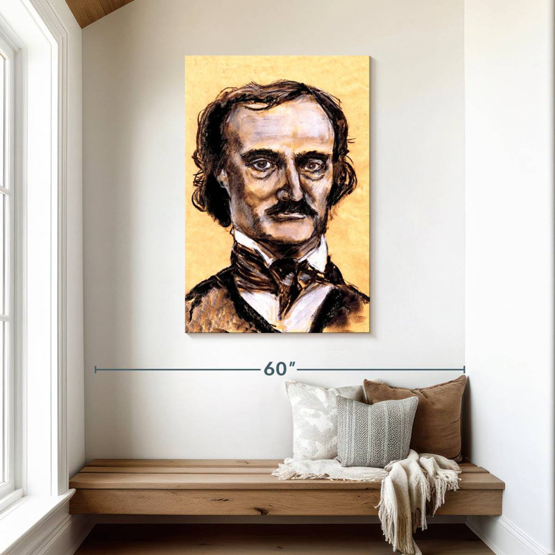 Classic Edgar Allan Poe, 45" H x 30" W
