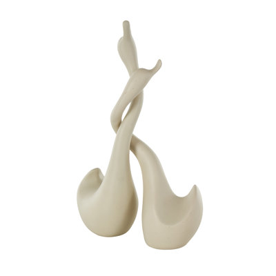 Cole And Grey Ceramic Intertwined Swan Decorative Sculpture