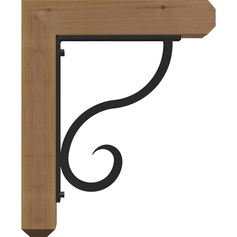Support triple Ironcrest de 4 po Ashford, H 23 po x P 20 po, Cèdre rouge de l'Ouest l 3 1/2 po x T 4 po (lisse