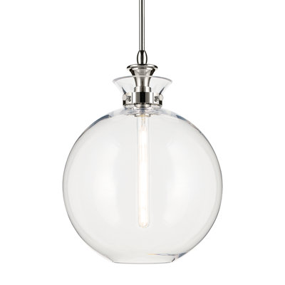Luminaire suspendu 1 lumière avec verre transparent