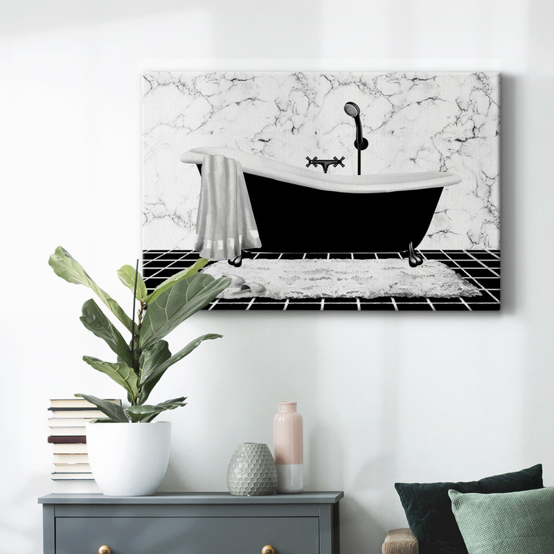 Modern Bath I-Gallery Wrapped Canvas, 12" H x 18" W
