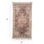 Burgundy And Blue Printed Pattern Rug